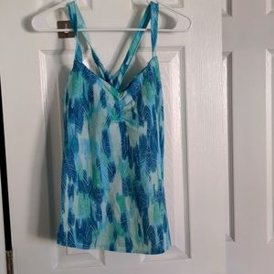 Cute aqua blue green workout active top